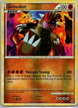 Pokemon TCG Groudon 6/95 Call of Legends Holo MP - Image 1