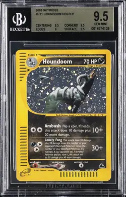 2003 POKEMON SKYRIDGE - RARE - HOLO #H11/H32 HOUNDOOM BGS 9.5 - Image 1