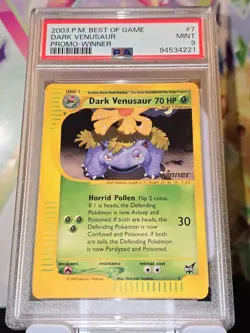 2003 Pokemon ~ Best of Game Promo ~ Dark Venusaur #7 ~ PSA 9 MINT - Image 1