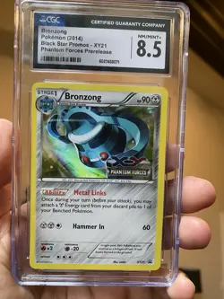 2014 Pokemon XY XY21 Bronzong-Holo Phantom Forces Prerelease CGC 8.5 - Image 1