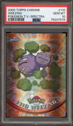 Pokemon Topps Chrome Weezing Spectra #110 PSA 10 Gem Mint - Image 1