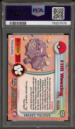 Pokemon Topps Chrome Weezing Spectra #110 PSA 10 Gem Mint - Image 2