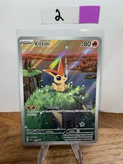 Pokemon TCG Victini SVP 208 Full Art Illustration Black Star Promo Rare Holo - Image 1