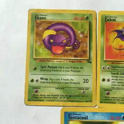 Vintage Pokemon Card Lot Of 3 Fossil Set 90s Kagemaru Himeno Art 1999 HP - Image 2