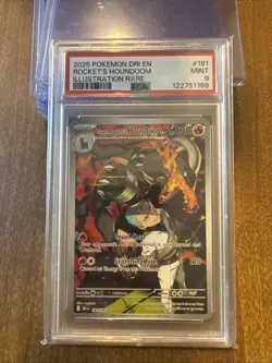 Pokemon TCG Team Rockets Houndoom Illustration Rare Card 191/182 Destined Rivals - Image 1