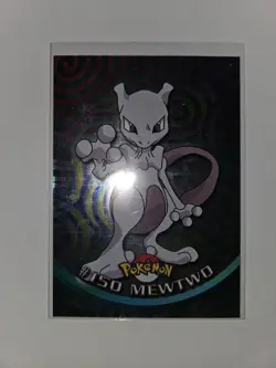 Mewtwo #150 Topps TV Animation Edition Blue Logo LP Pokemon Card Foil - Image 2