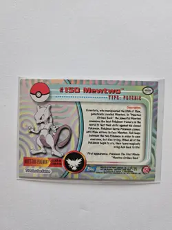 Mewtwo #150 Topps TV Animation Edition Blue Logo LP Pokemon Card Foil - Image 3