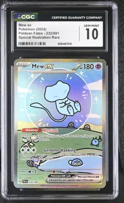 (PSA) CGC 10 Mew ex Paldean Fates SIR Full Alt Art Pokemon Card #232 Gem Mint - Image 1