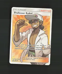 Professor Kukui 148/149 Sun & Moon Base Full Art Ultra Rare Holo Pokemon Card NM - Image 1