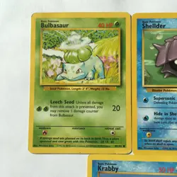 Vintage Pokemon Card Lot Of 3 Base Set 90s Mitsuhiro Arita Art Set 1999 LP - Image 2