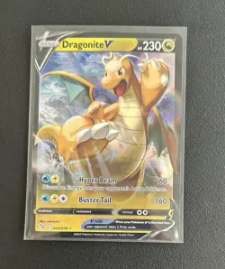 Pokemon TCG Dragonite v Full Art Holo Ultra Rare Card 049/078 Mint Condition - Image 1
