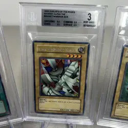 4 Graded YuGiOh Cards Harpie's Feather Duster Alpha Beta Gamma Magnet Warrior - Image 3