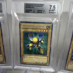 4 Graded YuGiOh Cards Harpie's Feather Duster Alpha Beta Gamma Magnet Warrior - Image 4