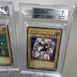 4 Graded YuGiOh Cards Harpie's Feather Duster Alpha Beta Gamma Magnet Warrior - Image 5
