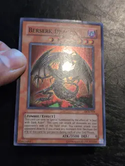 Yu-Gi-Oh! SUPER RARE HOLO CARD BERSERK DRAGON DCR-019 VINTAGE PRINT LP - Image 2
