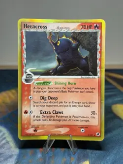 Heracross 3/101 Delta Species Ex Dragon Frontiers Holo Rare Pokemon Card HP - Image 1