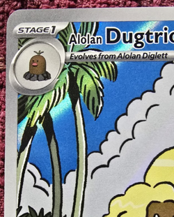 Pokemon TCG Alolan Dugtrio Holo Card 208/191 Sv08 Surfing Sparks Nm/M - Image 2