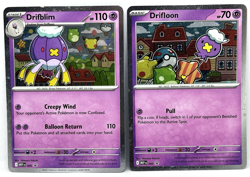 Difloon MEP005 & Drifblim MEP006 Mega Evolution Black Star Promo Pokemon Cards - Image 1