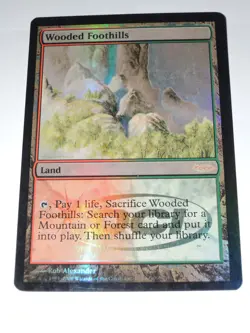MTG - FOIL - Wooded Foothills - Judge Reward Promo - LP - Image 1