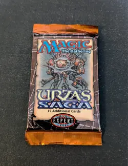 Magic The Gathering Urza's Saga Factory Sealed Booster Pack - Image 1