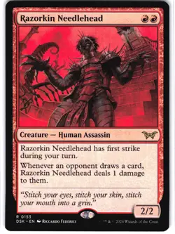 Razorkin Needlehead R Duskmourn: House of Horror 153 NM MTG Magic - Image 1