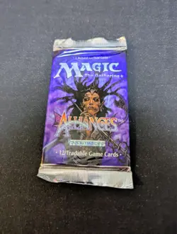 Magic The Gathering Alliances Factory Sealed Booster Pack - Image 1