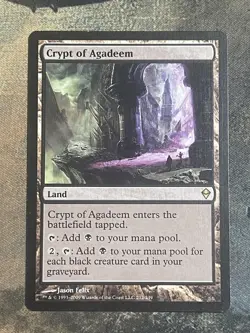 Crypt of Agadeem - Zendikar - MTG Magic the Gathering - MP - Image 1