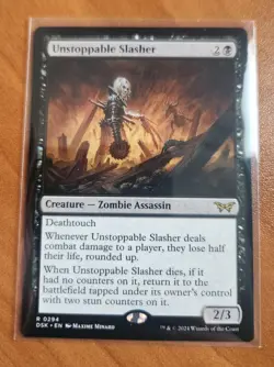 Magic MTG Unstoppable Slasher DSK 0294 Regular Rare - NM condition - Image 1