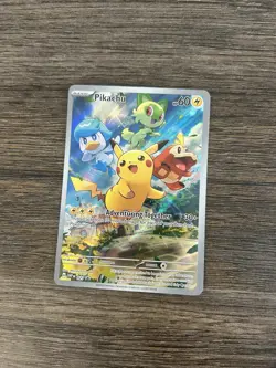 Pokemon TCG Pikachu SVP027 Paldea Evolved Black Star Promo M/Nm Condition - Image 1