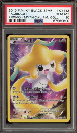 Pokemon Jirachi Mythical P.M. Coll. Black Star Full Art Promo XY112 PSA 10 - Image 1