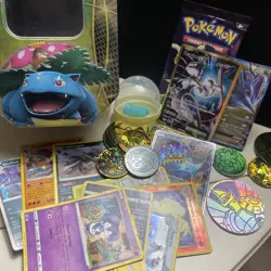 Pokemon Cards Etc LOT Mewtwo EX Coins, Tin, Sealed Trick Or Treat Pack 2023 - Image 1