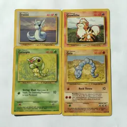 Vintage Pokemon Card Lot Of 4 Base Set 1999 Ken Sugimori 90s Heavy Played - Image 1