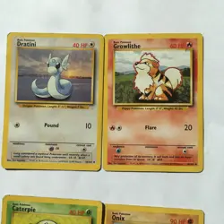 Vintage Pokemon Card Lot Of 4 Base Set 1999 Ken Sugimori 90s Heavy Played - Image 2