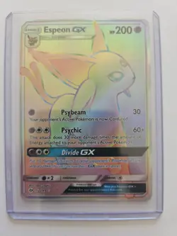 Espeon GX - 152/149 - Pokemon Sun & Moon Base Set Secret Rare Card NM - Image 1