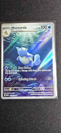 2023 POKEMON Scarlet & Violet 151 Full Art Holo 171 /165 Wartortle Illustration - Image 1