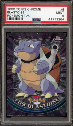 Pokemon Topps Chrome Blastoise #09 PSA 9 Mint - Image 1