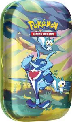 Pokemon TCG Vibrant Paldea Mini Tin Palafin & Pachirisu 2 Booster Packs - Image 1