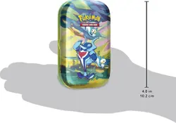Pokemon TCG Vibrant Paldea Mini Tin Palafin & Pachirisu 2 Booster Packs - Image 2