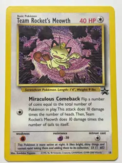 2000 Promos - Wizards Black Star Team Rocket’s Meowth Basic/Promo #18 LP - Image 1