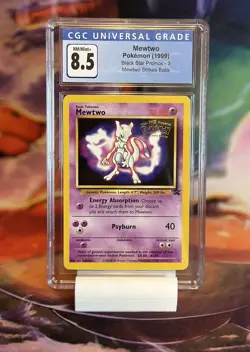 Pokemon Mewtwo Black Star Promo #3 CGC Graded 8.5 NM/Mint+ - Image 1