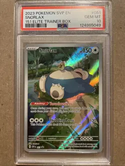 2023 POKEMON SVP EN-SV BLACK STAR PROMO 151 ELITE TRAINER BOX SNORLAX PSA 10 - Image 1