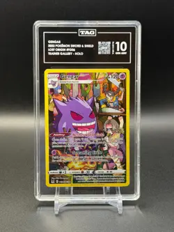 Pokemon Gengar TG06/TG30 Swsh11: Lost Origin Trainer Gallery TAG 10 GEM - Image 1
