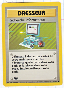 Pokemon 1st Edition Computer Search French 71/102 MINT Wizards of the Coast RARE - Image 1