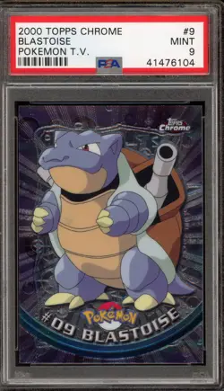Pokemon Topps Chrome Blastoise #09 PSA 9 Mint - Image 1