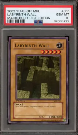 Yu-Gi-Oh! Labyrinth Wall Magic Ruler 1st Edition MRL-055 PSA 10 Gem Mint - Image 1