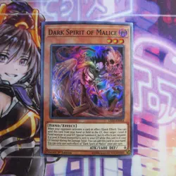 1X DARK SPIRIT OF MALICE LED5-EN003 SUPER 1ST NEAR MINT YUGIOH - Image 1