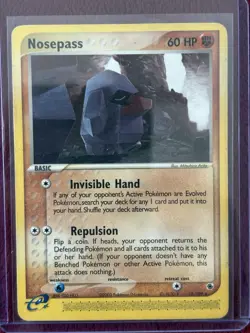 Pokemon Nosepass 18/109 Ex Ruby e Sapphire Rare ENG Vintage Nintendo Cards - Image 1