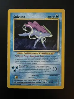 Pokemon TCG Suicune Neo Revelation Card 27/64 Unlimited Rare - Image 1