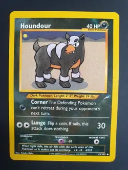 Houndour 43/105 - Neo Destiny Set - Pokemon Card - Excellent Condition - Image 1