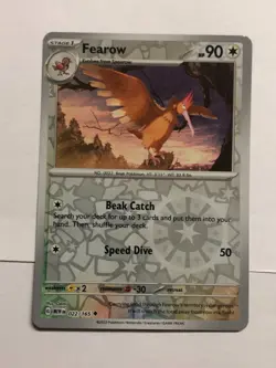 Pokemon Card 151 Reverse Holographic Fearow 022/165 Near Mint - Image 1
